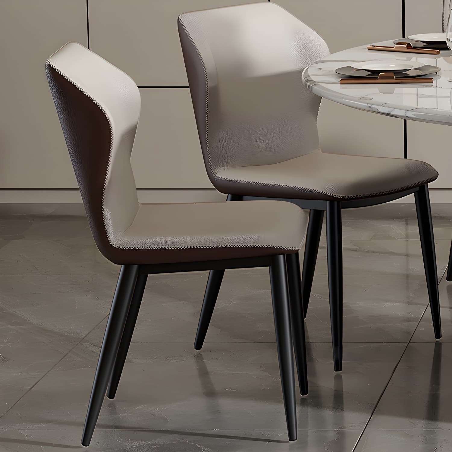Modern 1/6/7/13 Pieces Furniture Round Stone Dining Set in White thumbnail 9