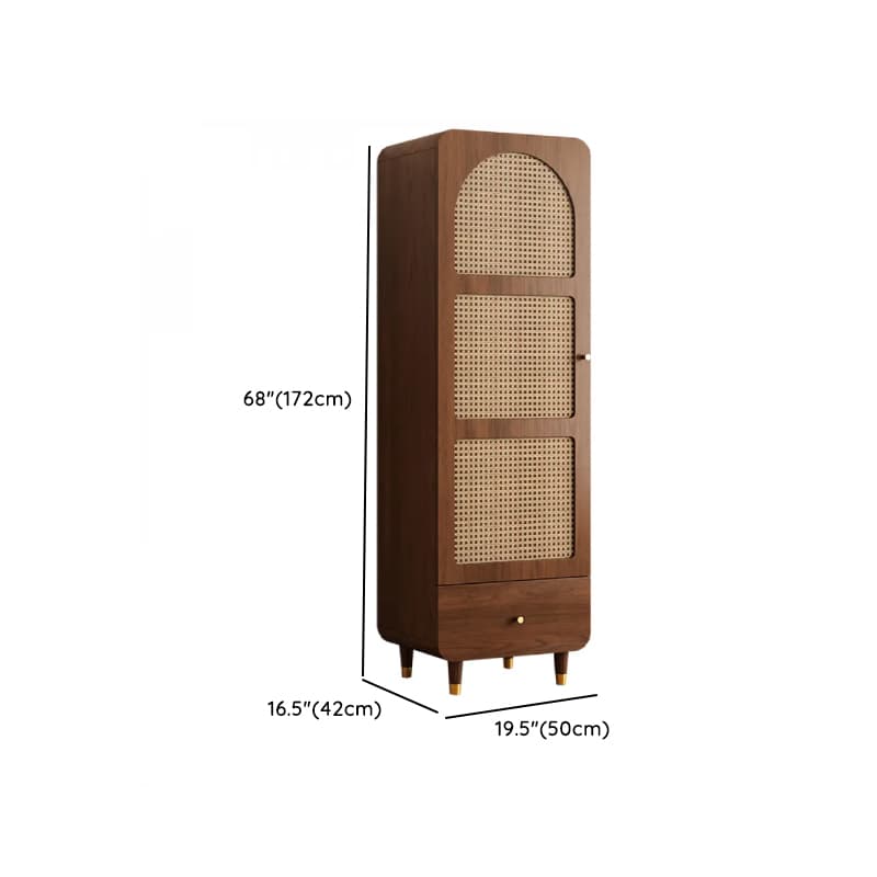 Simple Rectangular Accent Cabinet with Storage, Engineered Wood Countertop, Pull Knobs, Auburn Top, and Soft Close Drawer thumbnail 35