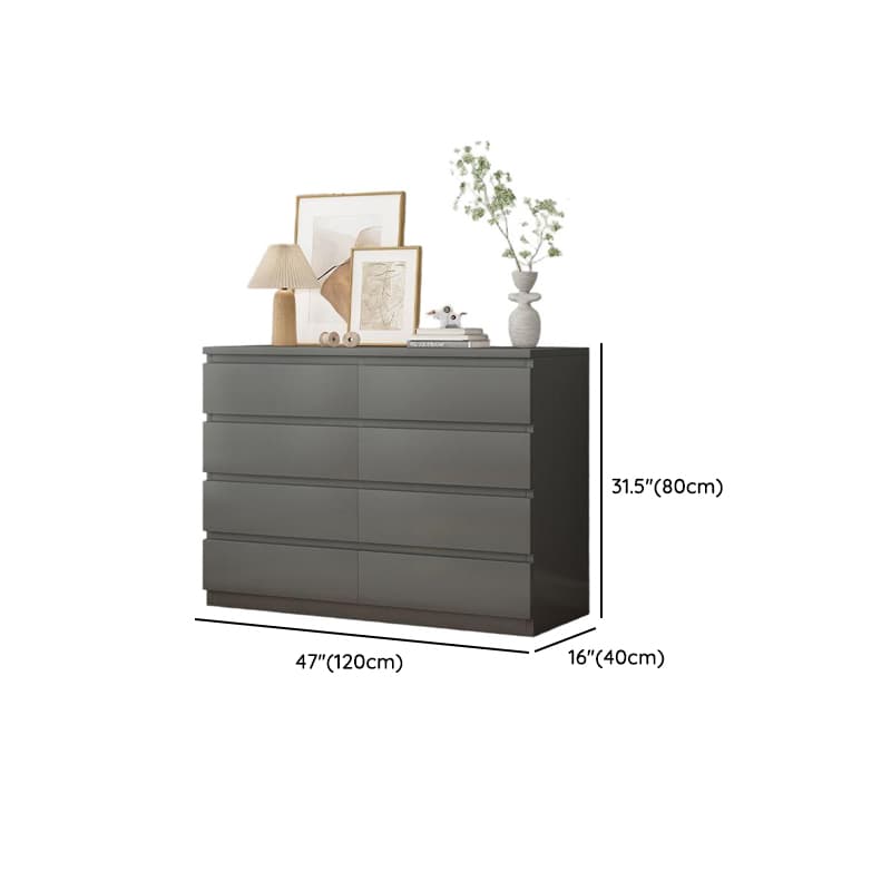 Vertical/Horizontal Gray Double Dresser/Bachelor Chest/Semainier with 5 Drawers/3 Drawers/8 Drawers in a Modern Style thumbnail 14