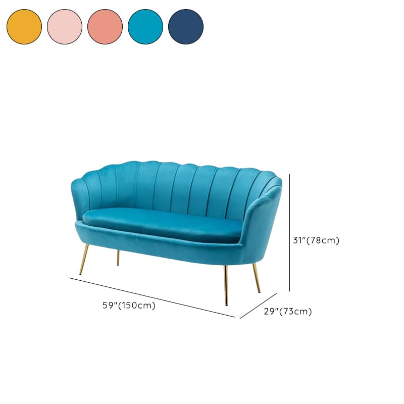 Magenta/Olive Green/Cerulean Single Sofa/Loveseat with Sloped Arms Sitting Room thumbnail 23