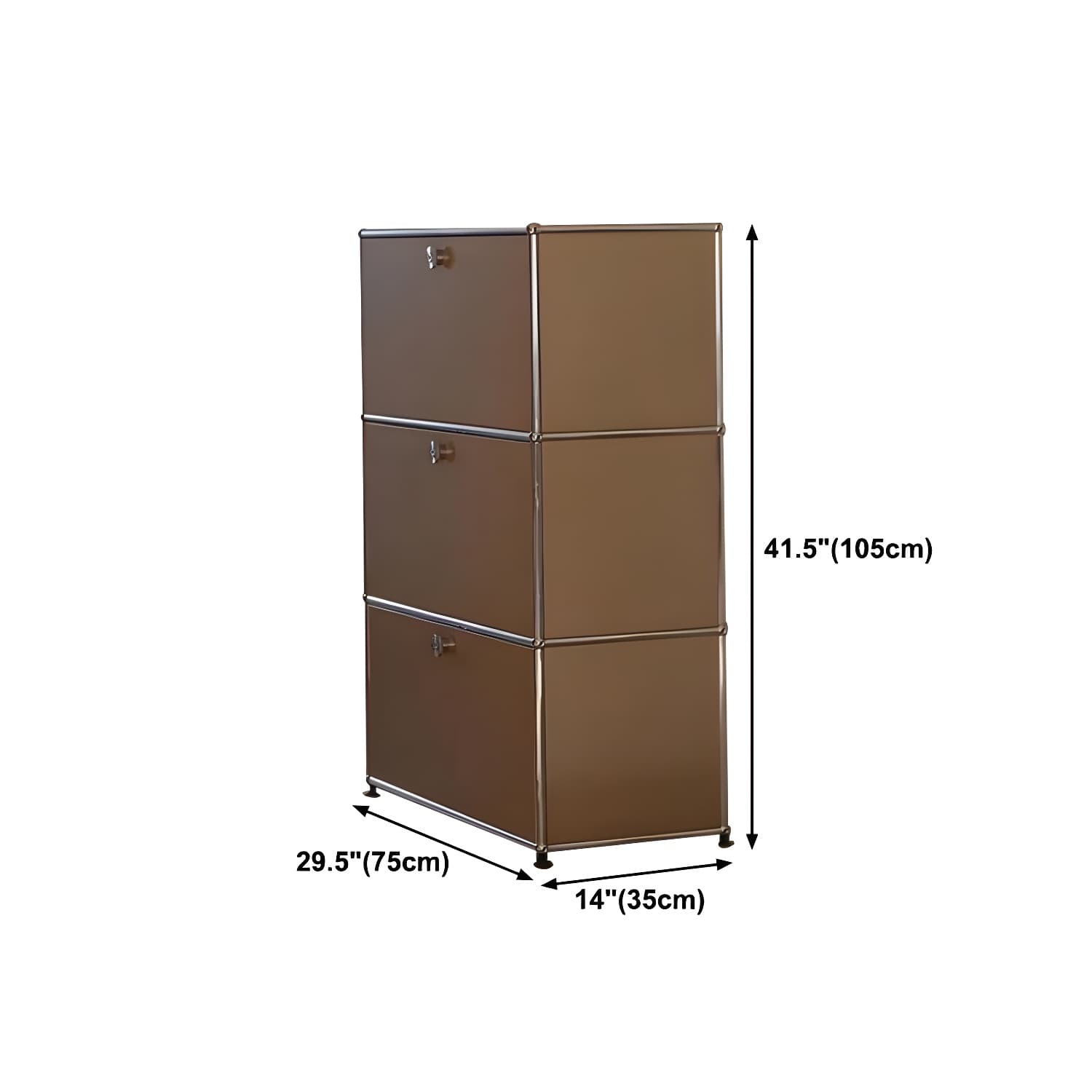 Stainless Steel Sideboard Modern Style Dining Sideboard with Locking Cabinet thumbnail 24