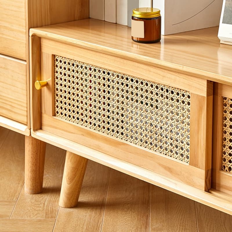 Modern TV Stand with Wood Material & Low Height Featuring Drawers thumbnail 6