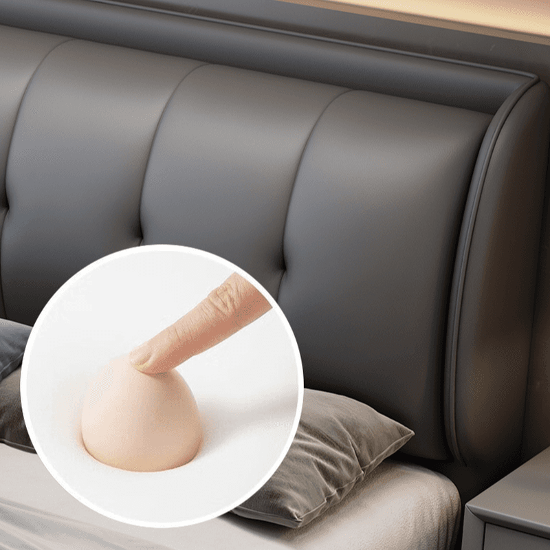 Modish Timber Panel Headboard with No Distressing, Arched/Rectangle/Camelback Shape for Full/King/Queen Bed, Featuring Sponge Upholstery Fill and Standard Height thumbnail 9