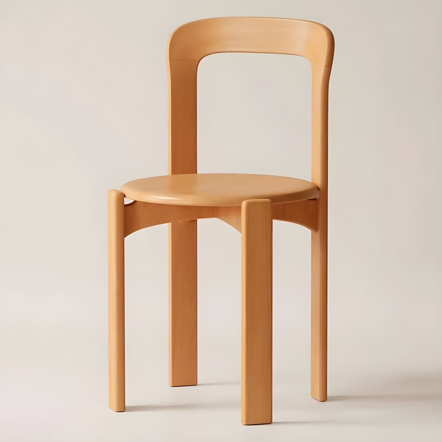 Modern Solid Wood Armless Dining Chair with Open Back for Kitchen & Dining thumbnail 6