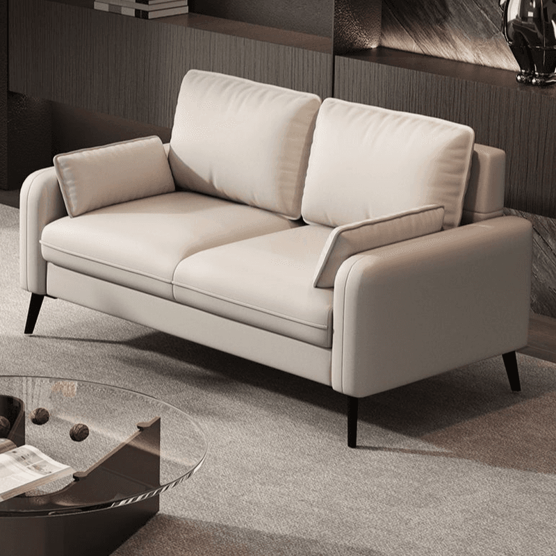 Contemporary Scratch-immune Solid Color Cerulean/Olive Green/Amber Color Loveseat for Seats 2 with Pillow Back and Square Arm thumbnail 14