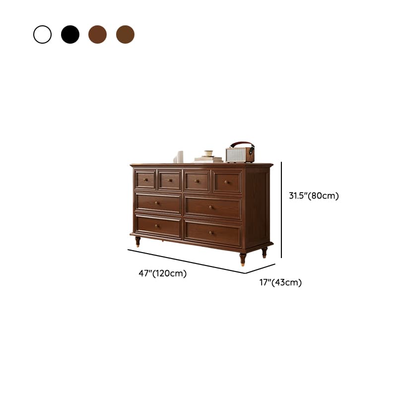 Trendy Raw Wood Console Dresser with 8/10/5 Drawers in Horizontal/Vertical Orientation thumbnail 14