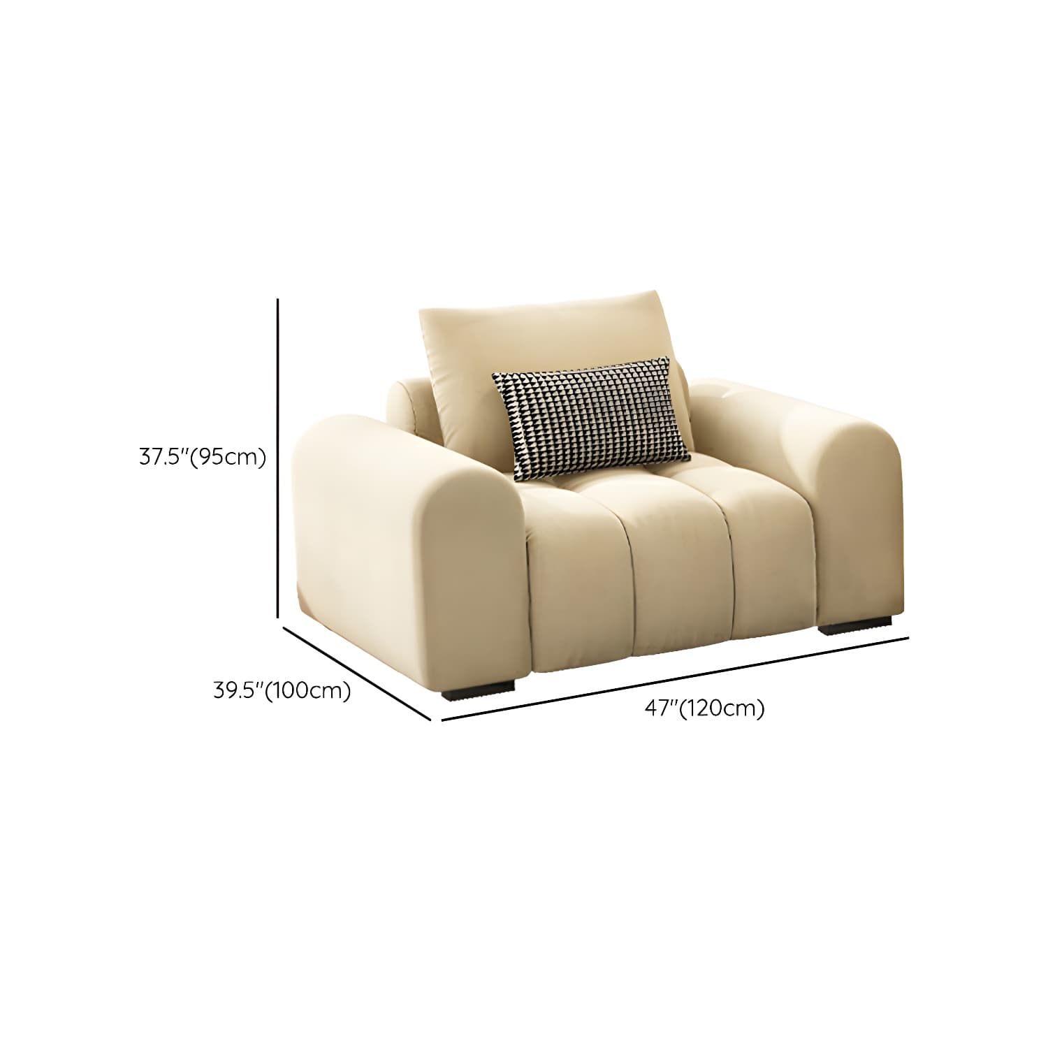 Modern Suede Sectional Sofa with Black Pine Wood Frame and Scratch Resistant Design thumbnail 19