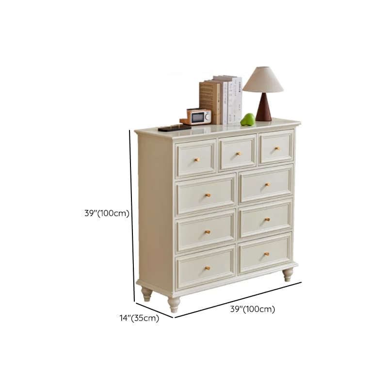 Casual Raw Wood Console Dresser/Semainier with 5/7/9 Drawers in Horizontal/Vertical Orientation thumbnail 14