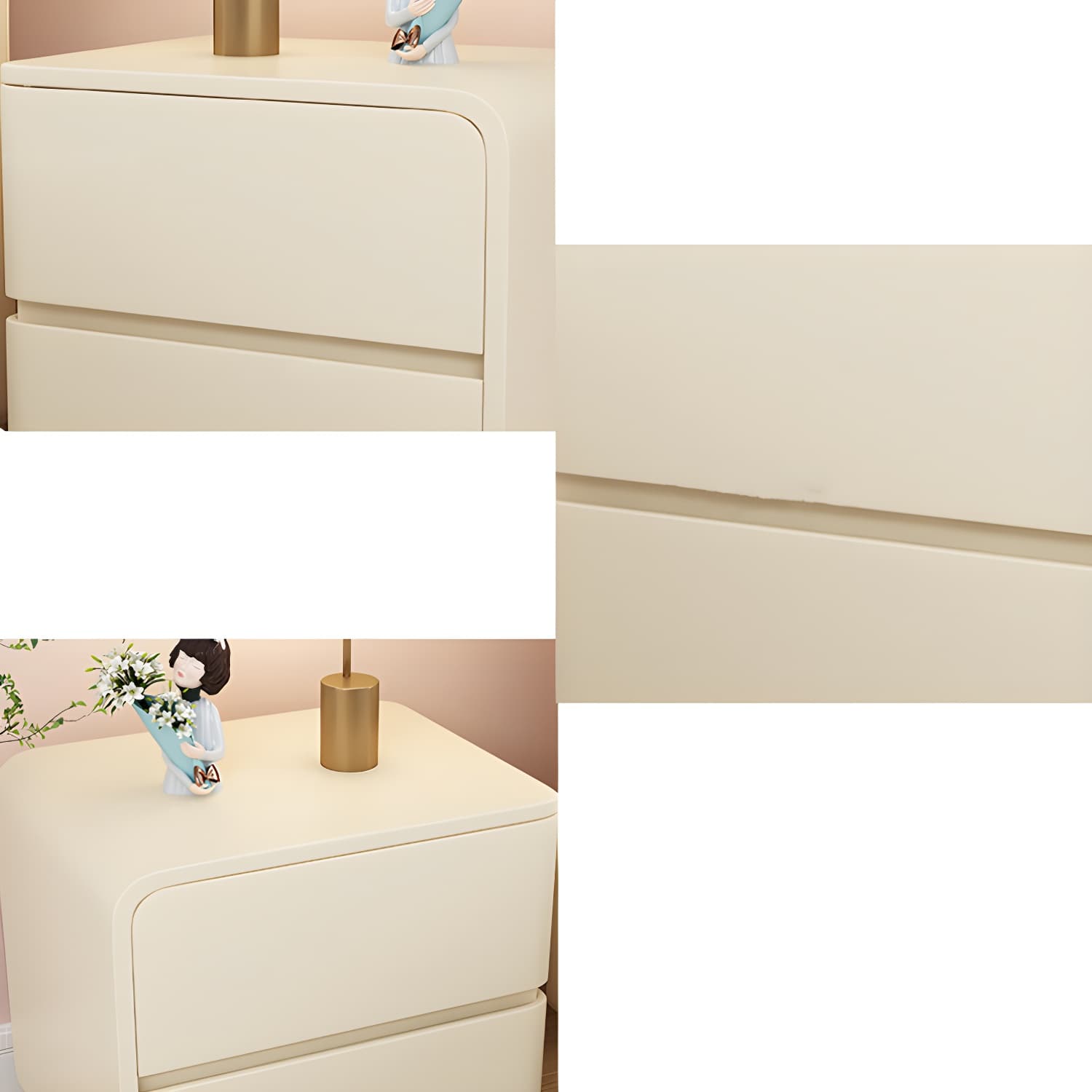 Contemporary Drawer Storage Bedside Cabinet Pine Accent Table Nightstand for Bedroom thumbnail 12