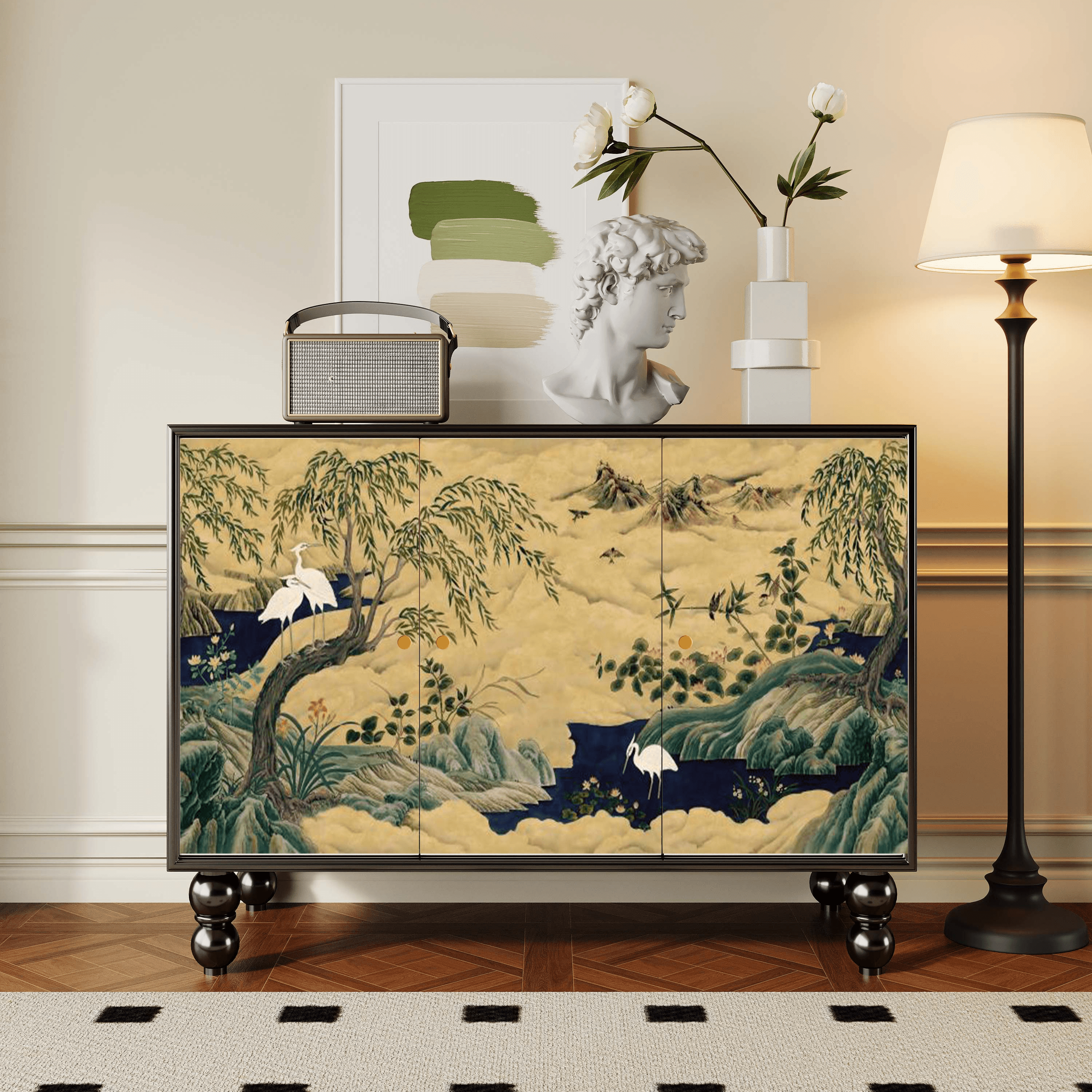 Parlor Detached Sideboard with Six Internal Shelves and Benchtop