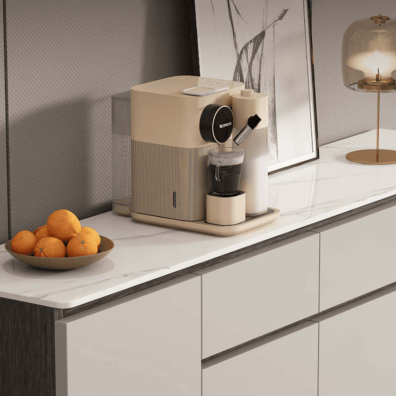 Modish Sideboard with 2 Drawers, 1 Shelf, Larder Storage, Sintered Stone Countertop, and 2/3 Doors thumbnail 5