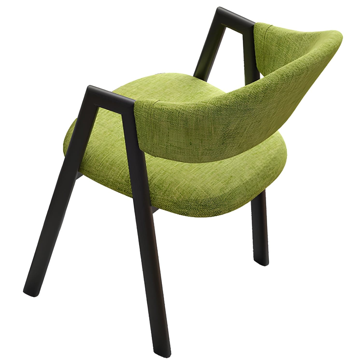 Modern Style Iron Arm Chair Open Back Dining Side Chair with Upholstered thumbnail 5