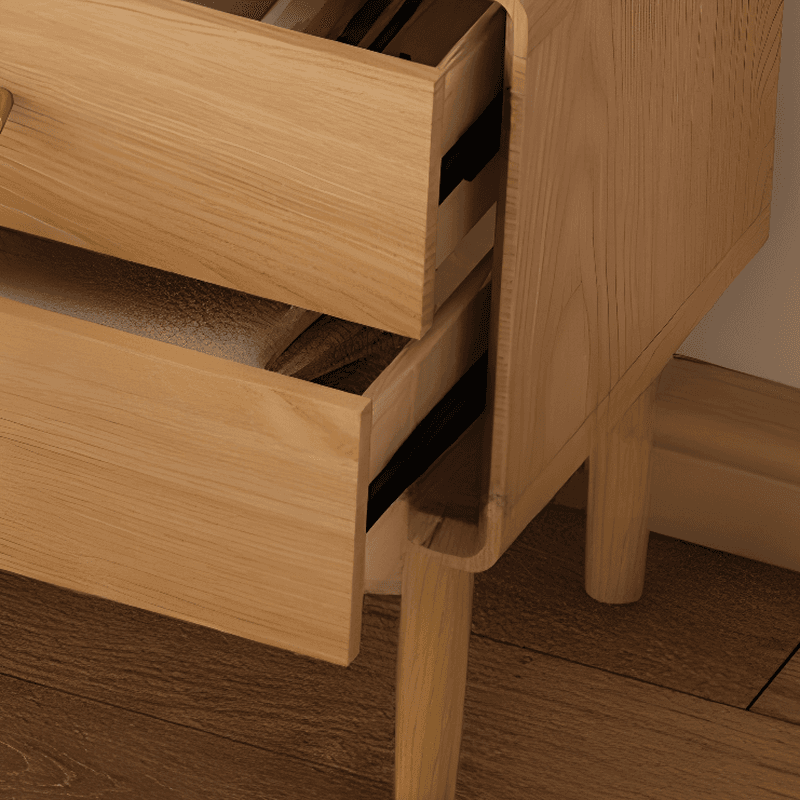 Solid+Engineered Wood TV Stand with 4 Drawers, 2 Cabinets, Cable Management, and Variable Shelf thumbnail 7