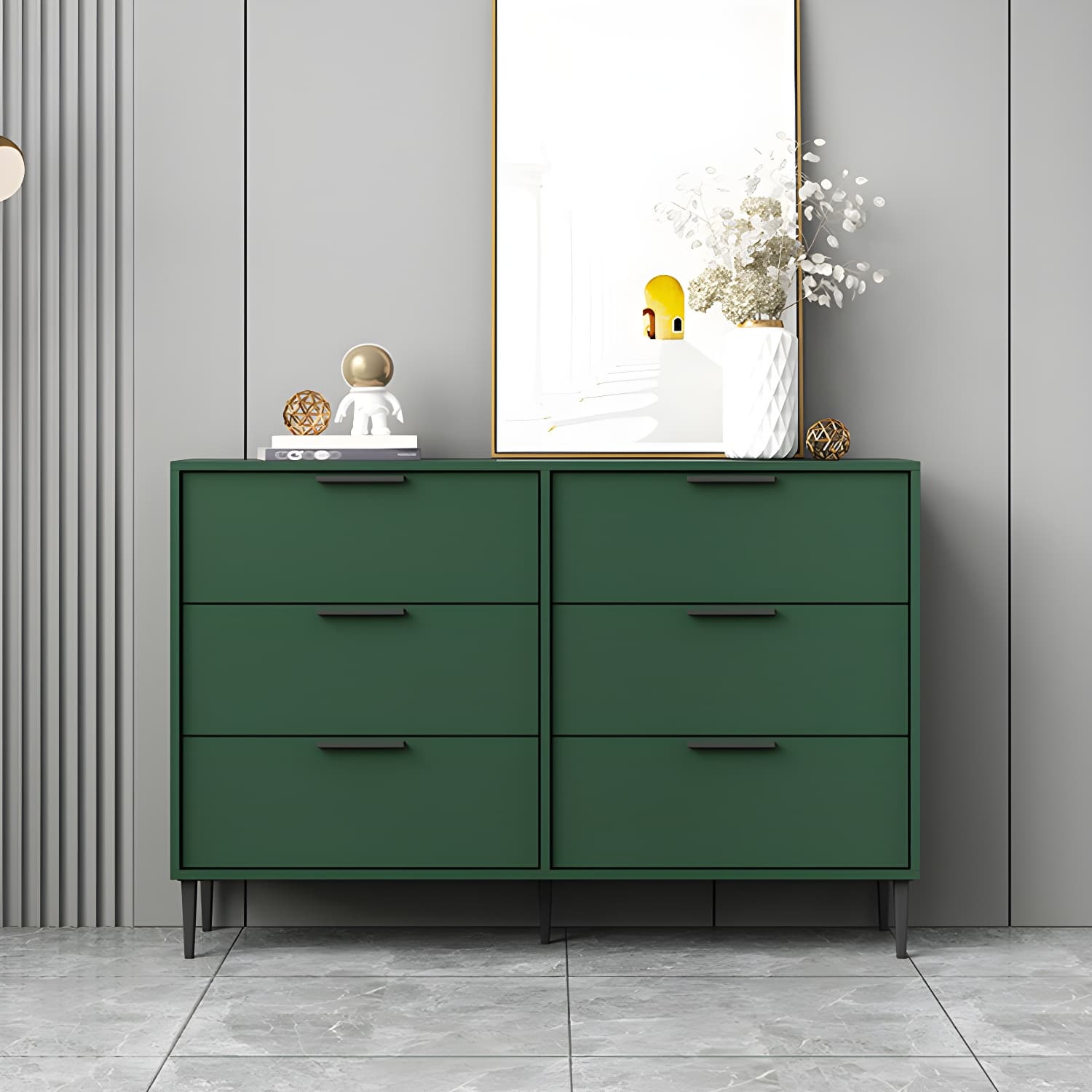 Modern Horizontal Storage Chest Dresser Wooden Storage Chest with Drawers thumbnail 15