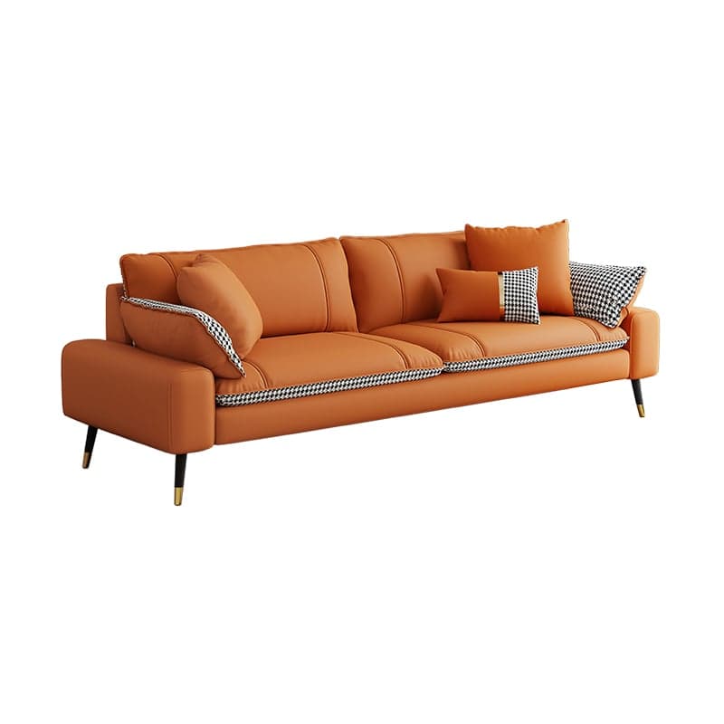 Modern Olive Green/Ink/Lemon Color Solid Color Leather/Corduroy Sofa Couch for Seats 4/Seats 3/Seats 2 thumbnail 6