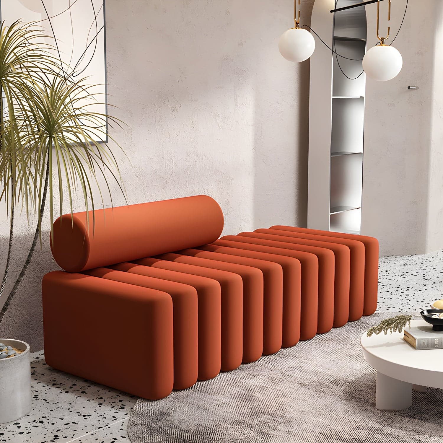Velvet Contemporary Standard Sofa Armless Sofa for Living Room, Apartment thumbnail 5