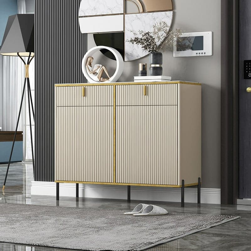 Free Standing Stone Wet-resistant Utility Storage Cabinet with 12 Interior Shelves & 3 Cabinets Living Room thumbnail 3