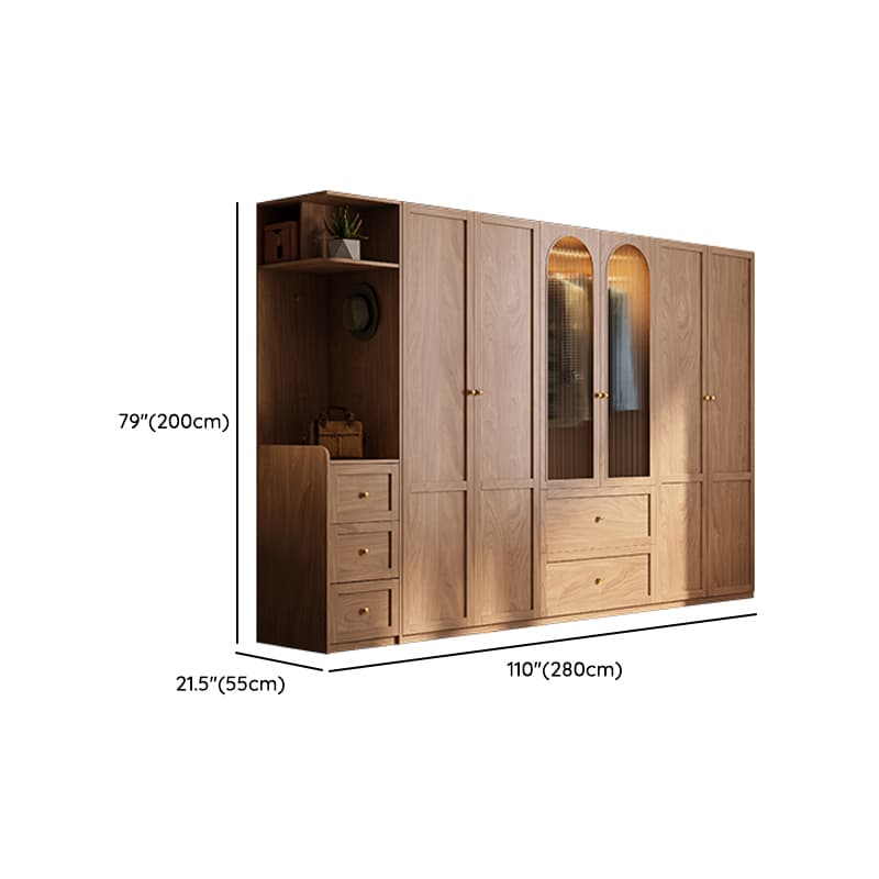 Trendy Unfinished Color Engineered Wood Unattached Armoire Cabinet thumbnail 20