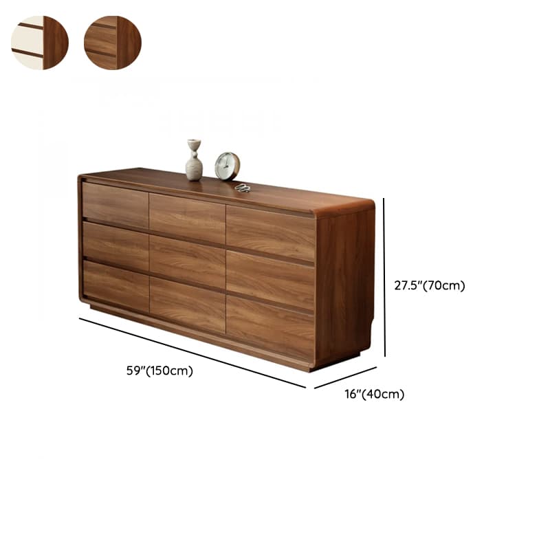 Simple Timber Console Dresser/Semainier/Bachelor Chest Horizontal/Vertical with 9 Drawers/6 Drawers/5 Drawers for Sleeping Quarters thumbnail 16