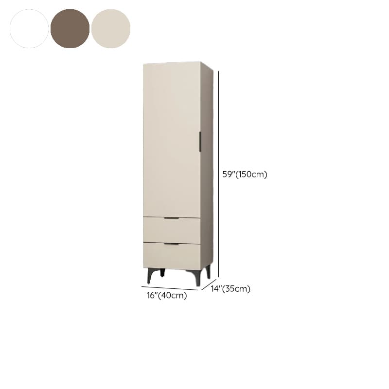 Rectangle Utility Cabinet with Locker, Glass Door, Pull Bars, White/Espresso/Off White Top, Soft Close Drawer, and Light thumbnail 17