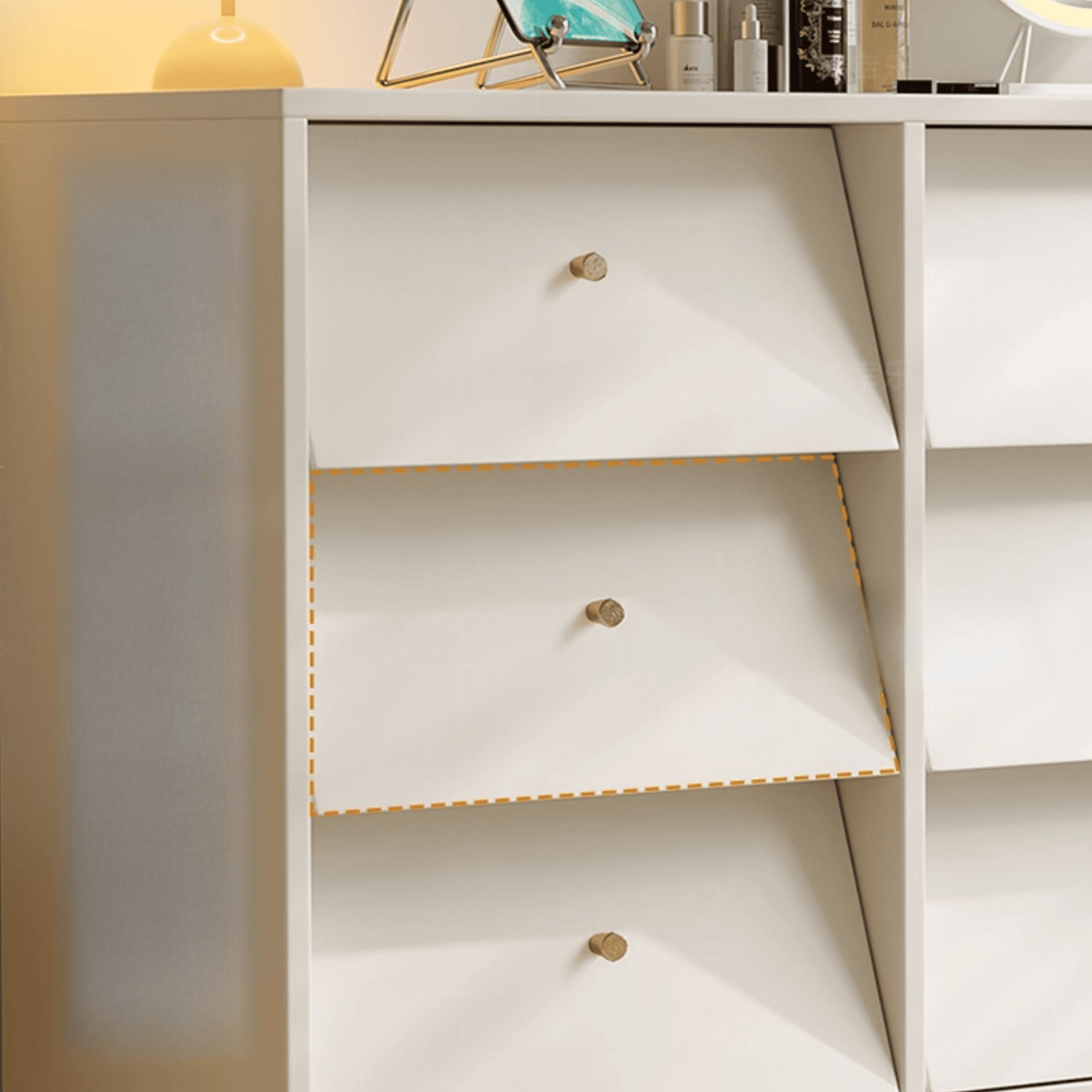 Chalk Casual Raw Wood Semainier for Sleeping Quarters with 9 Drawers/6 Drawers Horizontal/Vertical thumbnail 6
