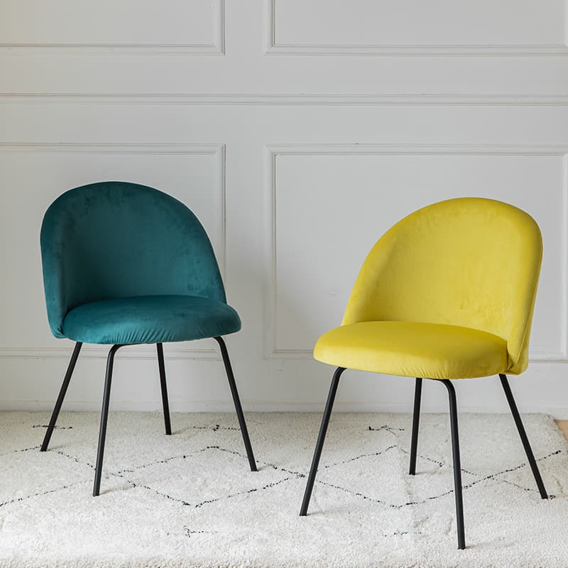 Unwavering Textile Upholstered Side Chair with Solid Back and Foot Pads for Dining Room in a Lavish Style thumbnail 11