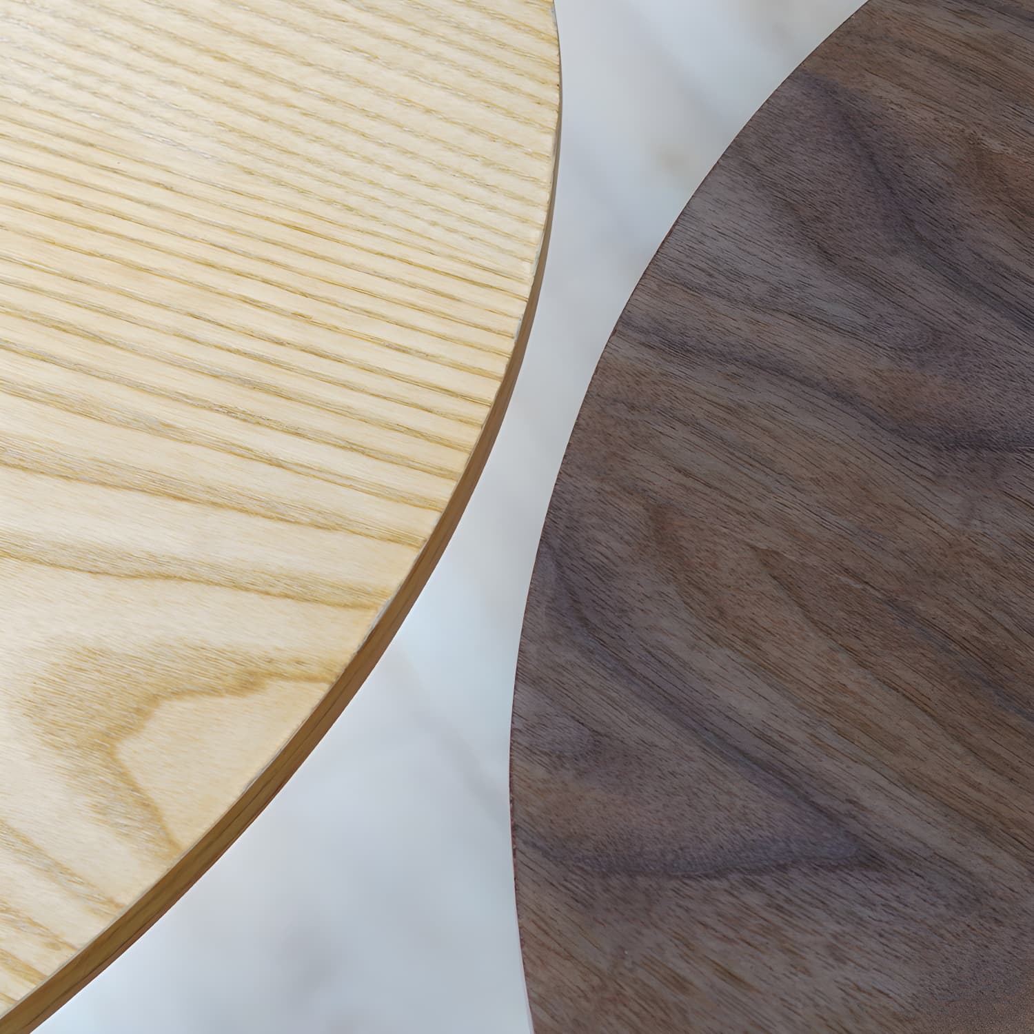 Round Tulip Base Casual Dining Table Four-Color Fixed Table with Solid Wood thumbnail 13