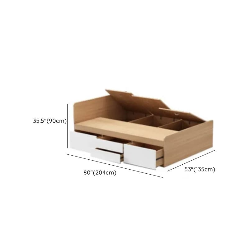 Natural Color Solid Color Storage Included with 4 Storage Boxes for Bedroom thumbnail 15