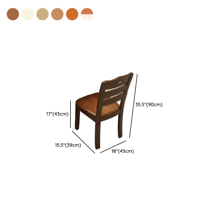 Dining Table Set with Rounded Wood Slab Top, 4 Legs, Drop Leaf, Back Seat, in White/Auburn/Amber Color thumbnail 13