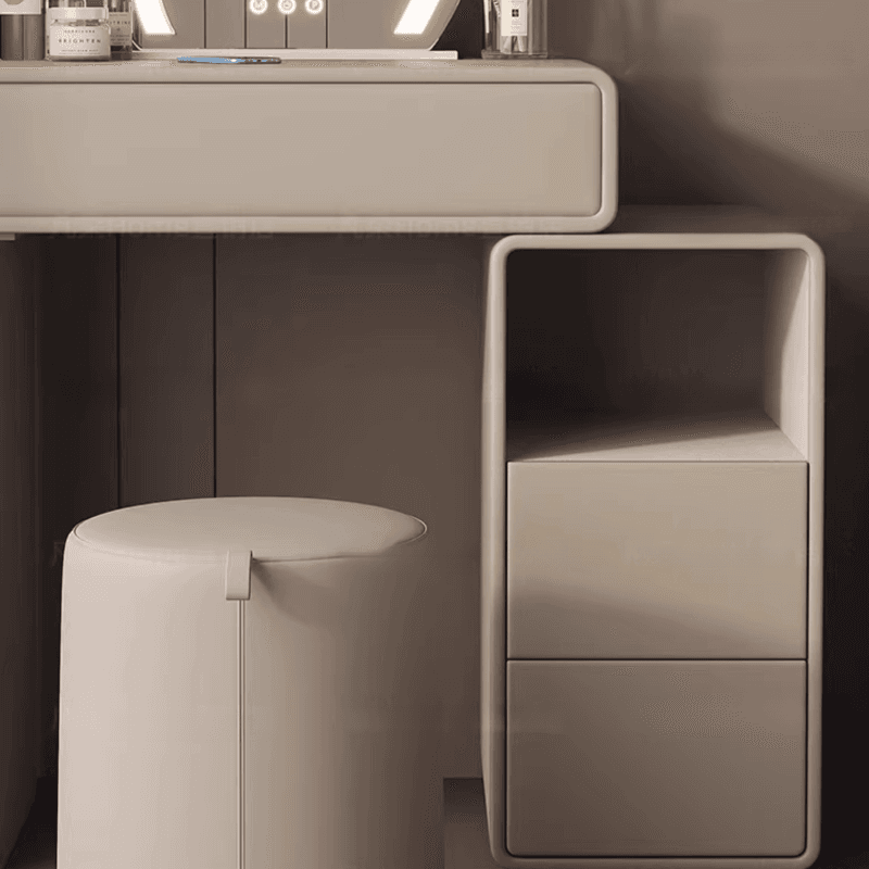 Multi-Purpose Tan Vanity Set with Lighting, Push-Pull, Adjustable Touch, and Adjustable Brightness thumbnail 3