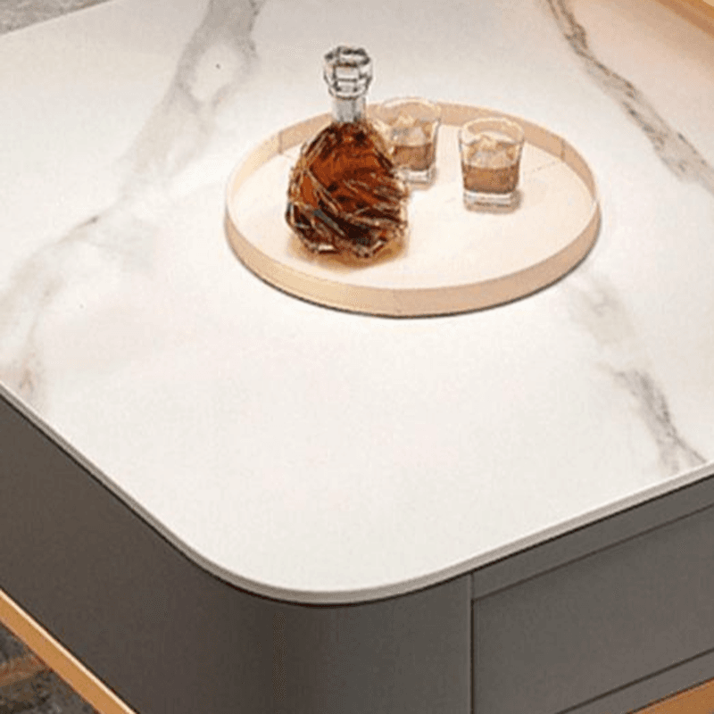 Square Double Nesting Accent Table with Framework Base for Home thumbnail 7
