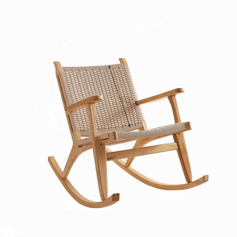 Wood Front Porch Rocking Chairs with Rear Back, Stationary thumbnail 3