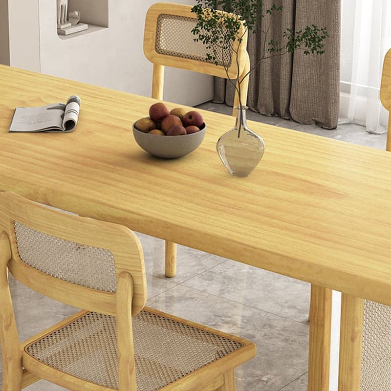 Natural Pine Wood Dining Table Set in Natural Color for 4 People/11 People/Seats 8 thumbnail 9