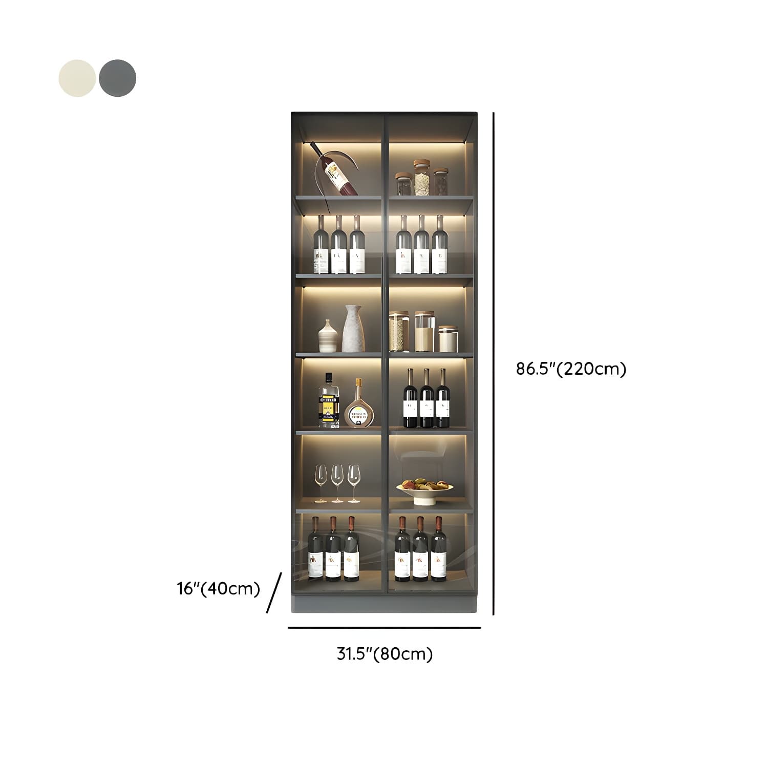 Modern Living Room Manufactured Wood Sideboard with Lighting thumbnail 17