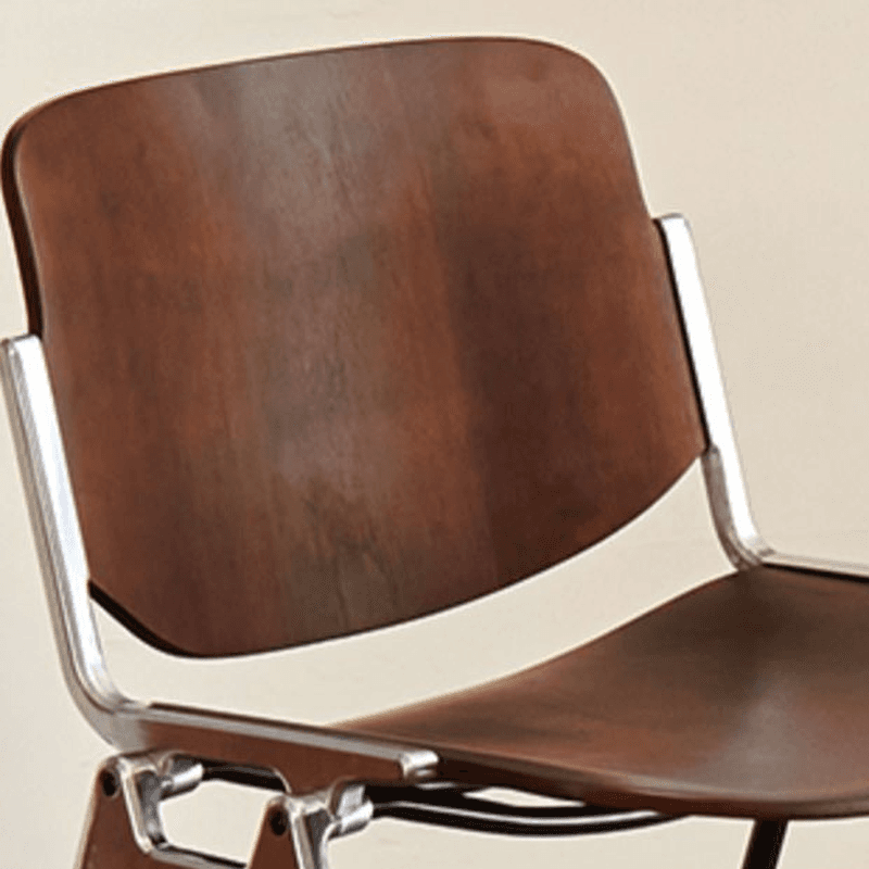 Old School Ventilated Back Armless Chair with Ink/Metallic Metal Legs, Nestable thumbnail 22