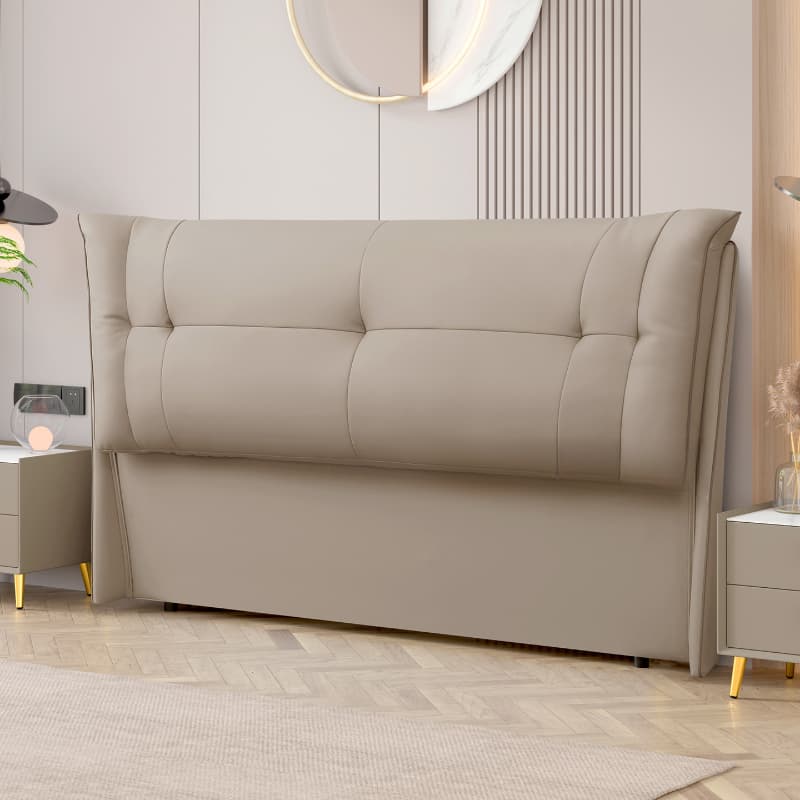 Modern Simple Style Wingback Headboard with No Distressing, Piled Tufted Rectangle Design for King/Full/Queen Bed, Featuring Sponge Upholstery and Standard Height thumbnail 5