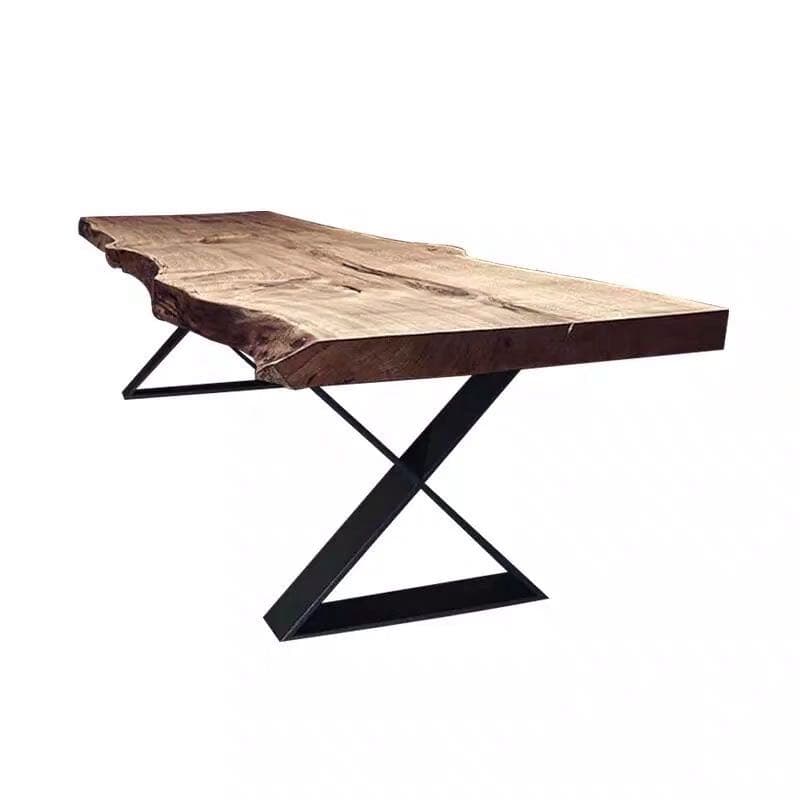 Scandinavian Rectangular Dining Table with Lumber Top in Auburn, Standard Height, Fixed Mechanism, Seats 8/6/4 thumbnail 5