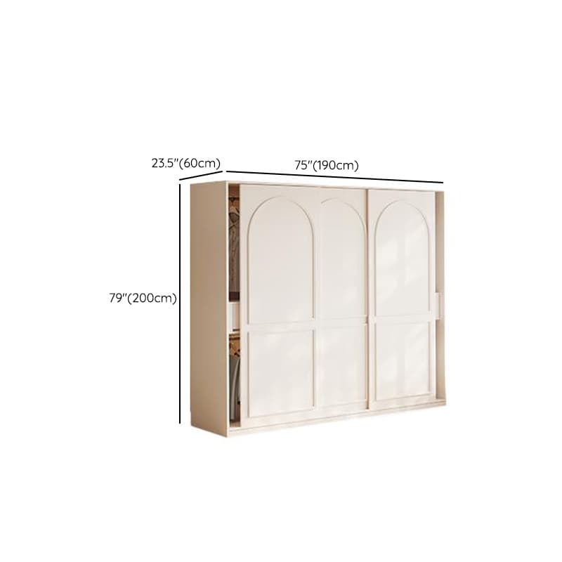Casual White Wooden Wardrobe with 5 Drawers/4 Drawers/2 Drawers, Interior Shelves & Hanging Rod thumbnail 16