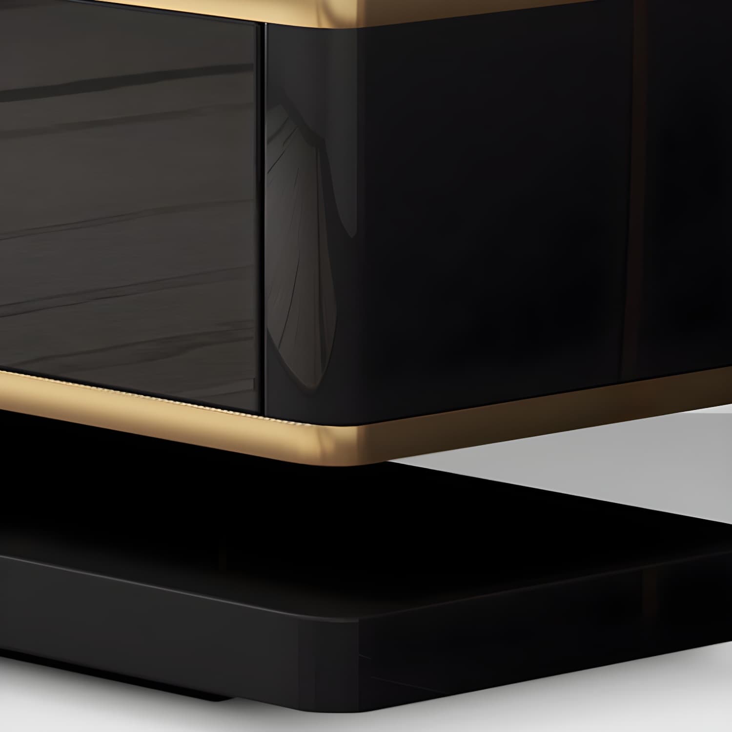 Luxurious 3-Drawer TV Stand Console 16.54-Inch H Glass TV Console thumbnail 7