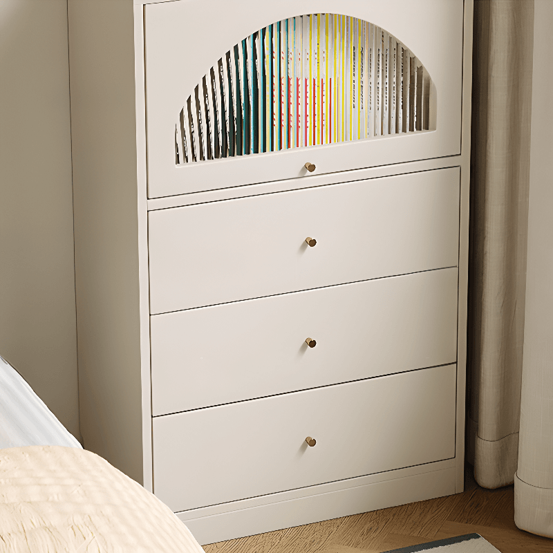 Chalk Casual Composite Wood Combo Dresser with Shelves, 6/3/5 Drawers, Hutch, Vertical thumbnail 5