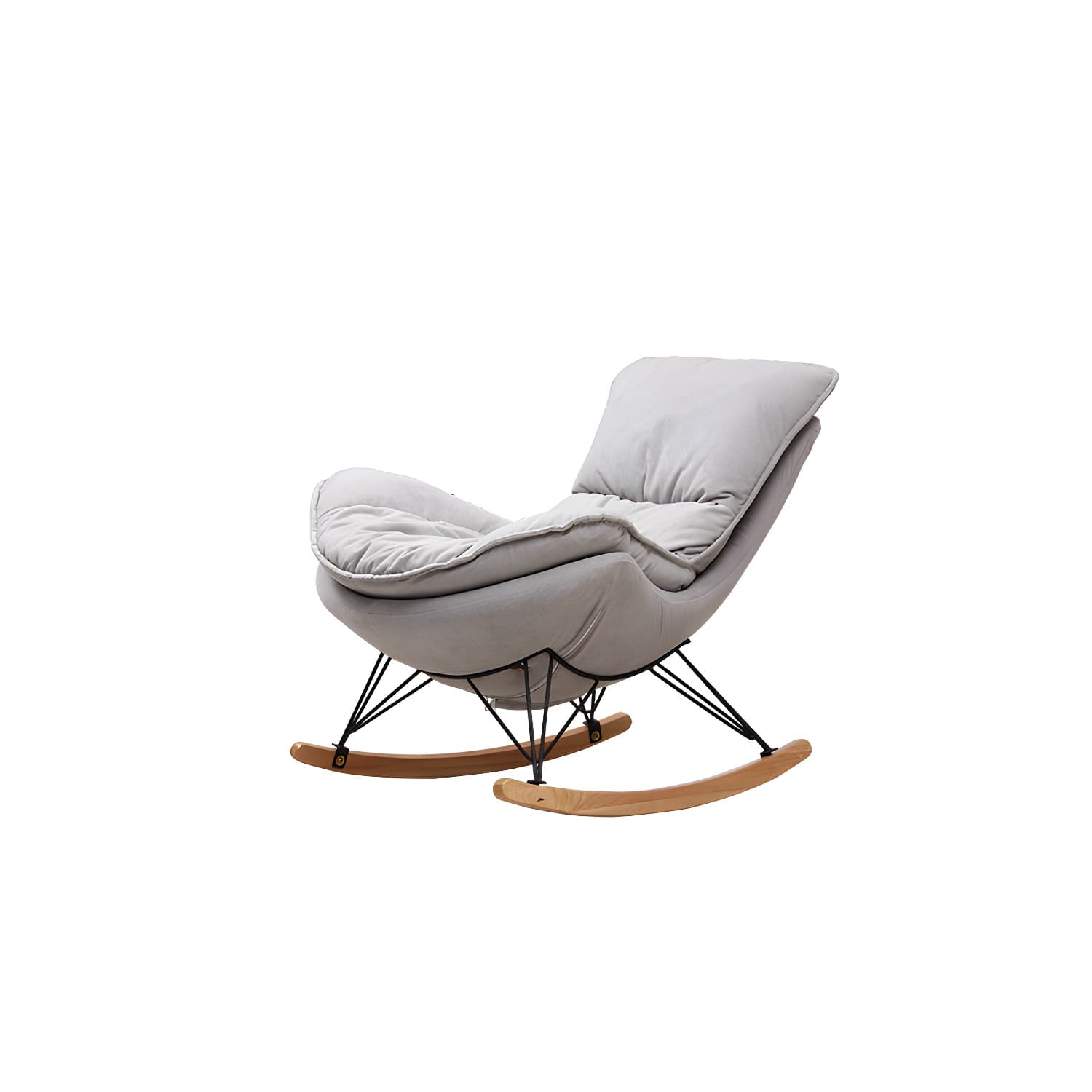 Modern Style Rocking Chair Indoor Mother Feeding Sofa Rocking Chair with Ottoman thumbnail 14