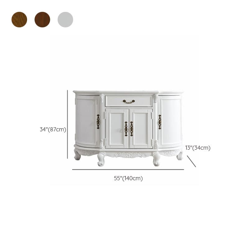 Traditional Wooden Sideboard with Storage Cabinets and Drawers thumbnail 13