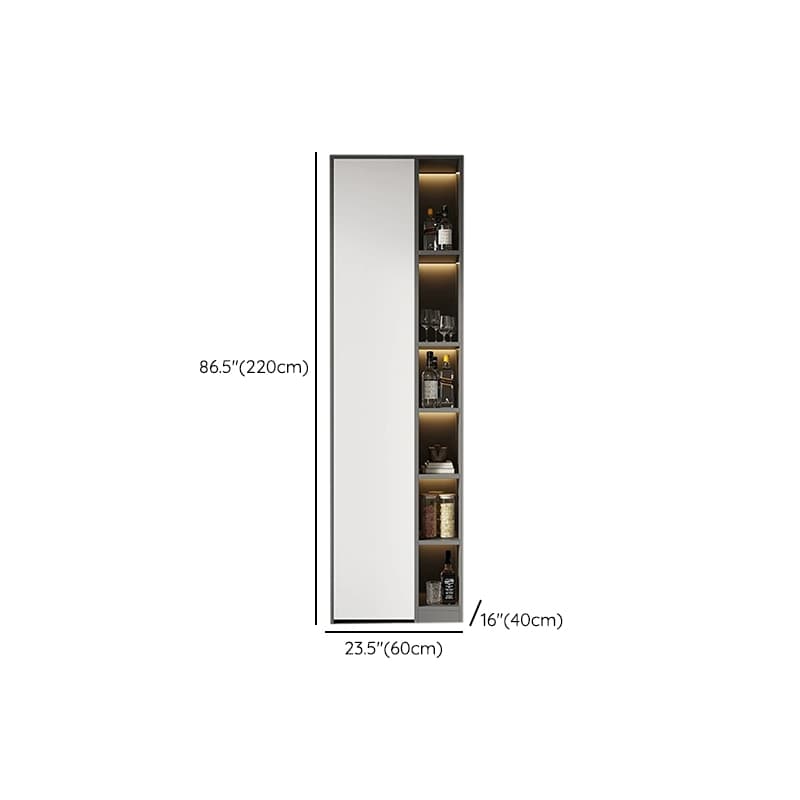 White Modern Buffet Cabinet with Cabinets and Shelves, Full Assembly Needed thumbnail 12