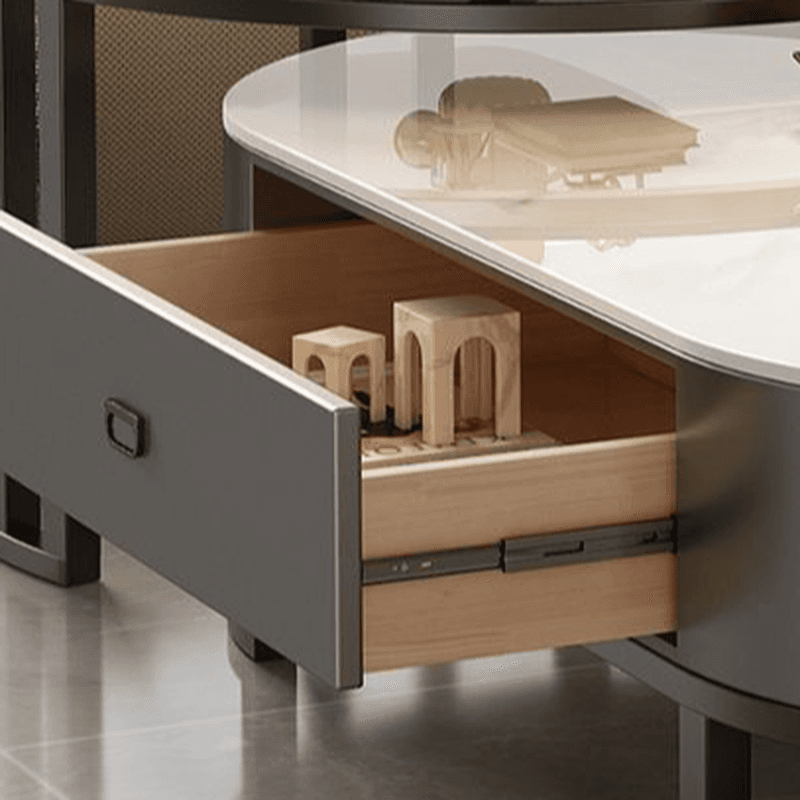 Modern Nesting Accent Table Set with Structure Base and Oblong Top thumbnail 10