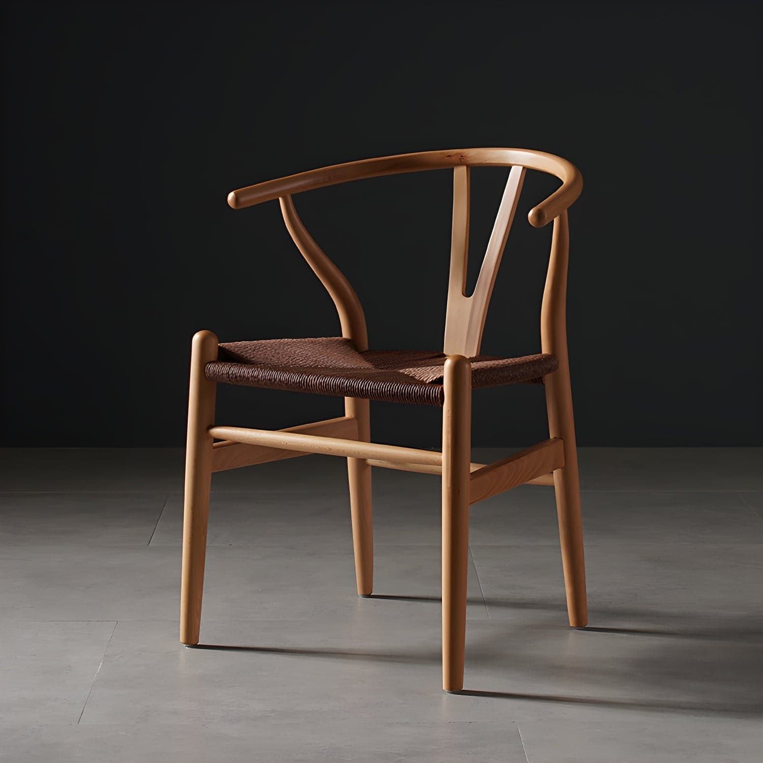Scandinavian Style Wood Dining Chair Dining Room Wishbone Chair with Arm thumbnail 9
