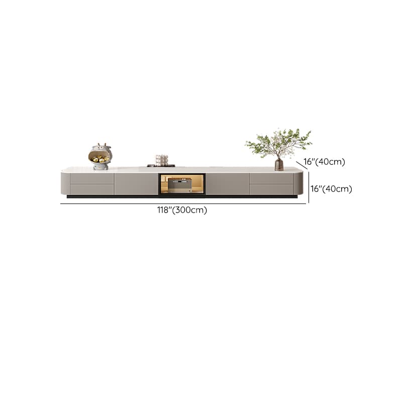 Rectangle Parlor TV Stand with Light and Gate Door thumbnail 18