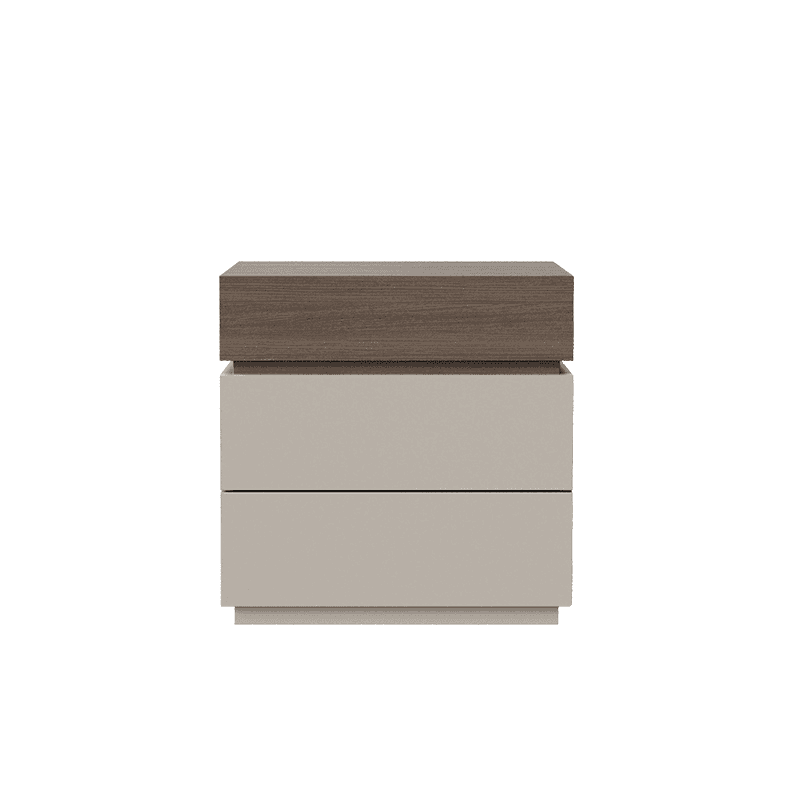 Organic Modern Nightstand With Drawer Organization Featuring 3 Drawers and Particle Board Wood Countertop thumbnail 2