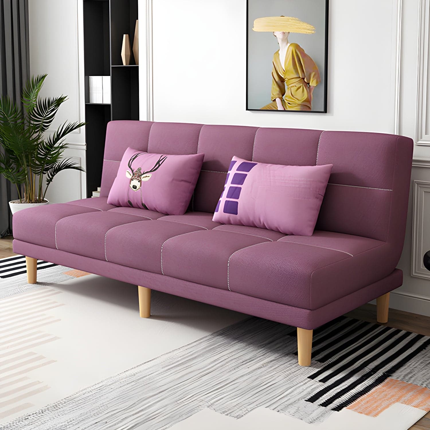 Contemporary Armless Standard Sofa Bed Dual Purpose Sofa for Living Room thumbnail 15