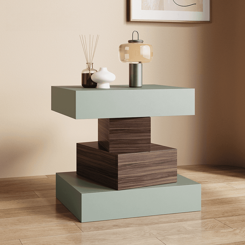 Scandinavian Synthetic Leather Drawer Storage Nightstand with 4 Drawers thumbnail 1