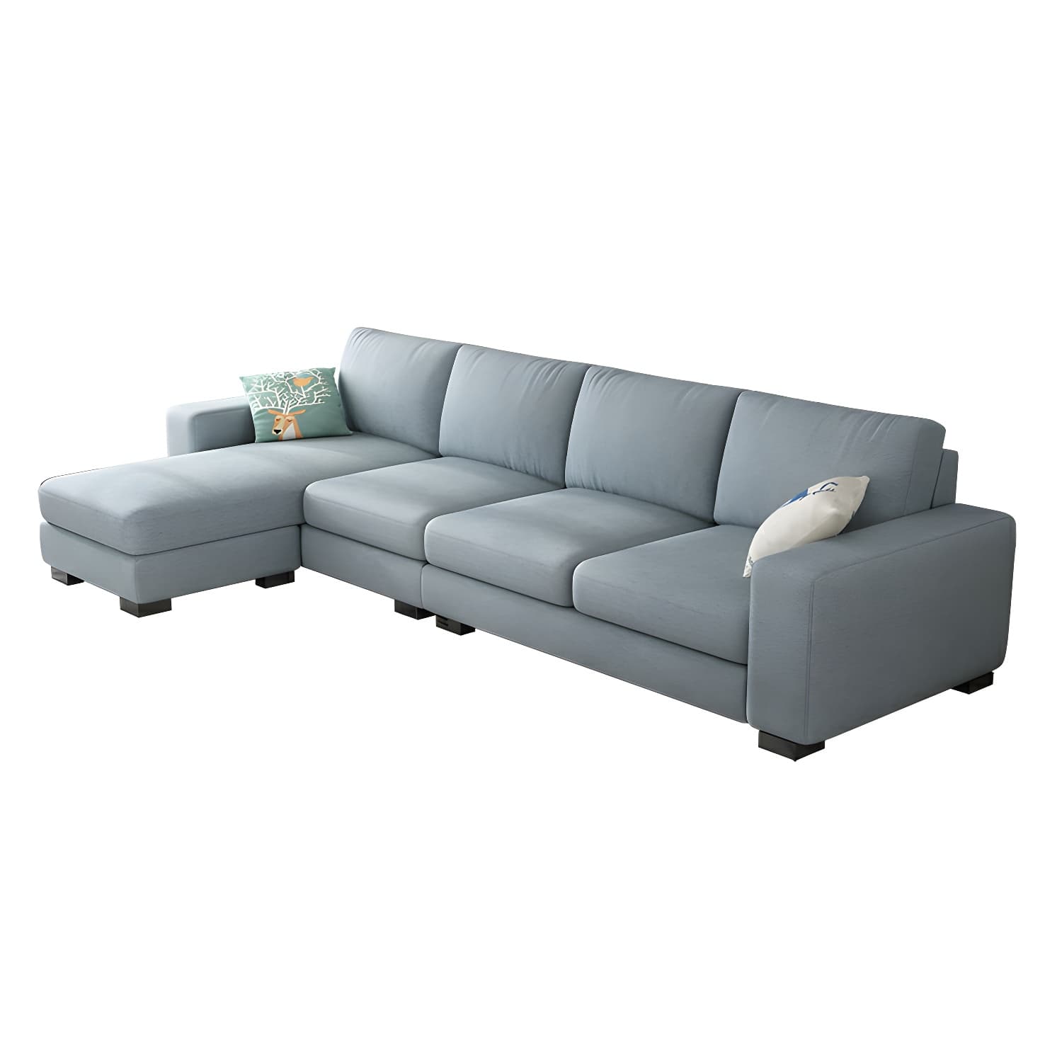 Scandinavian Wood Frame Straight Sofa with Cushion Back and Slipcover in 3 Piece Set thumbnail 22